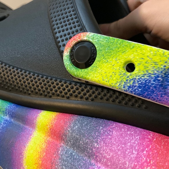 Black and Rainbow Platform Crocs 🌈 - Picture 6 of 17